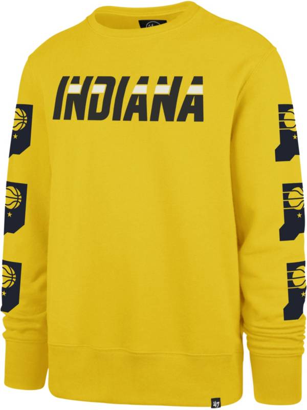‘47 Men's 2021-22 City Edition Indiana Pacers Gold Headline Crewneck Sweatshirt