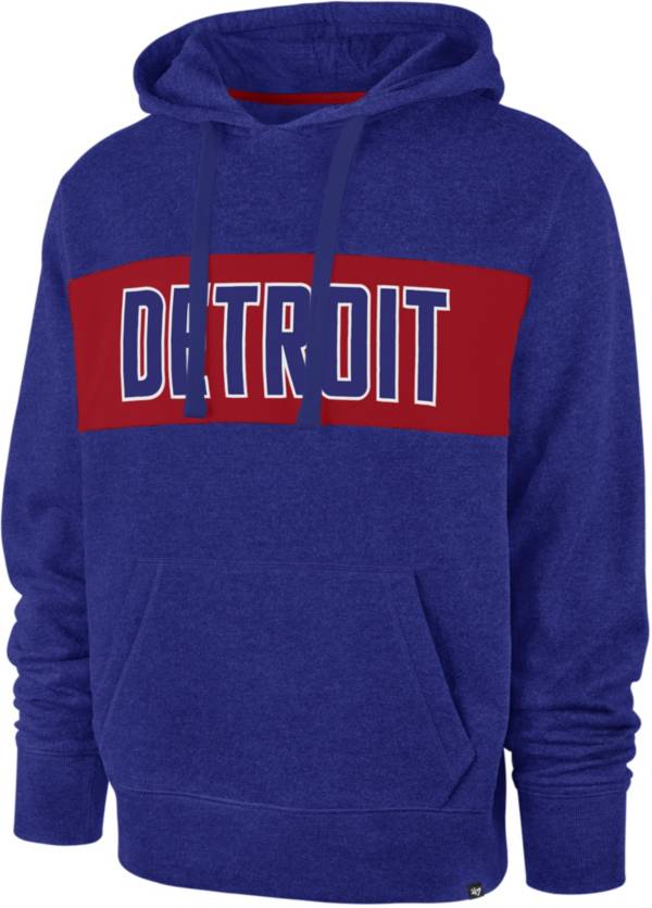 ‘47 Men's 2021-22 City Edition Detroit Pistons Royal Chest Pass Pullover Hoodie product image