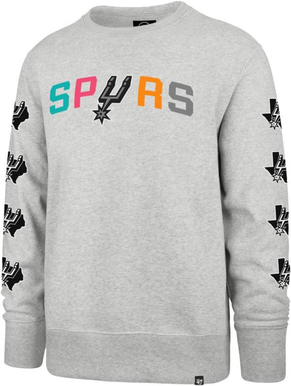 ‘47 Men's 2021-22 City Edition San Antonio Spurs Grey Headline Crewneck Sweatshirt