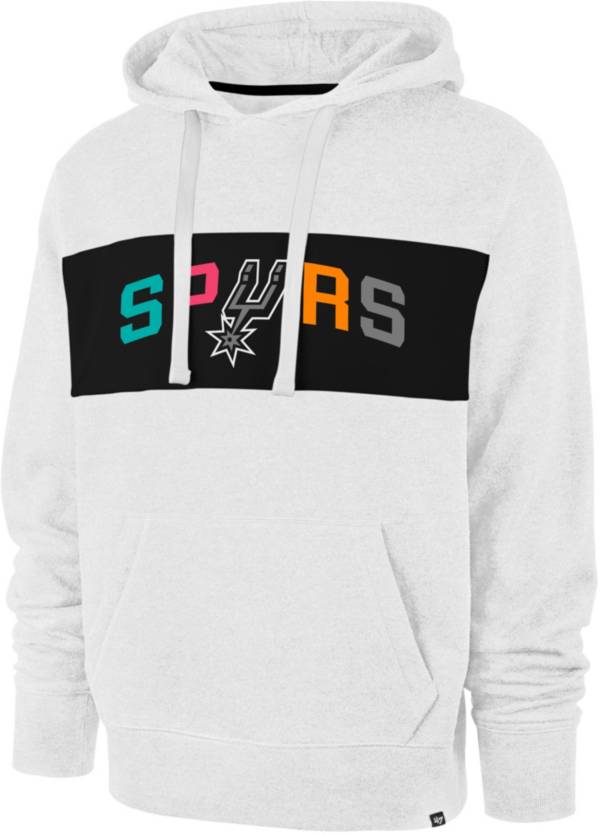 ‘47 Men's 2021-22 City Edition San Antonio Spurs White Chest Pass Pullover Hoodie