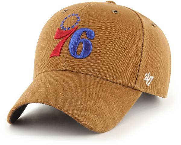 ‘47 Men's Philadelphia 76ers Brown Carhartt MVP Adjustable Hat