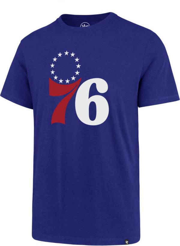 '47 Men's Philadelphia 76ers Blue Imprint T-Shirt