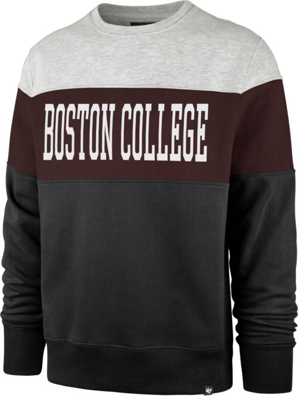 ‘47 Men's Boston College Eagles Black Co-Ed Crew Pullover Sweatshirt