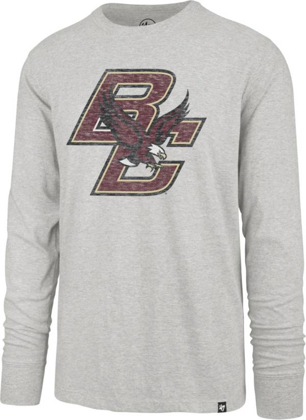 ‘47 Men's Boston College Eagles Grey Franklin Long Sleeve T-Shirt