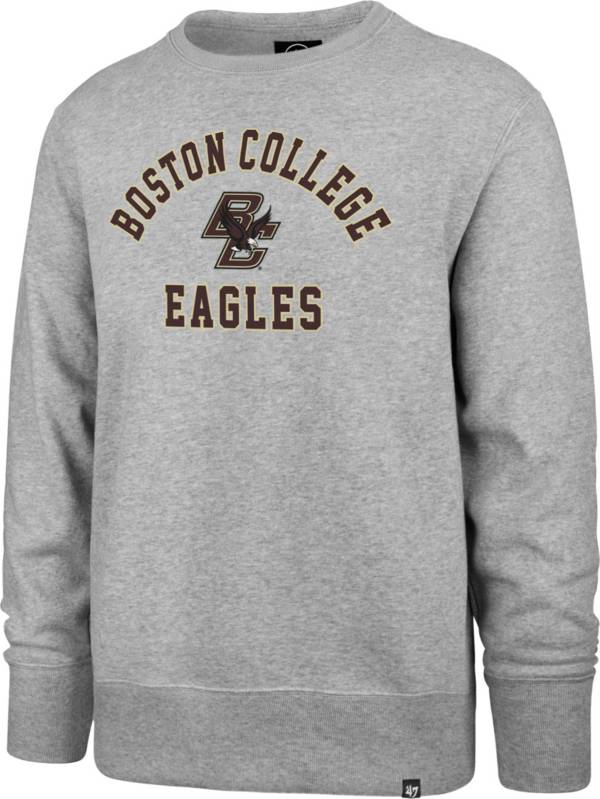 ‘47 Men's Boston College Eagles Grey Headline Crew Pullover Sweatshirt