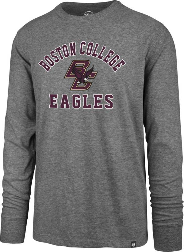 ‘47 Men's Boston College Eagles Grey Super Rival Long Sleeve T-Shirt