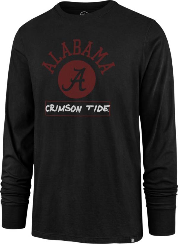 ‘47 Men's Alabama Crimson Tide Black Super Rival Long Sleeve T-Shirt