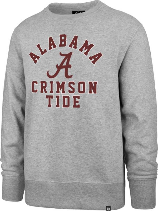 ‘47 Men's Alabama Crimson Tide Grey Headline Crew Pullover Sweatshirt