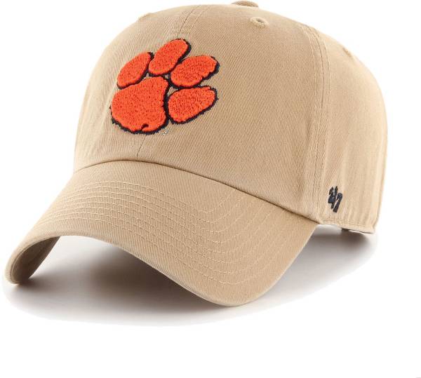 ‘47 Men's Clemson Tigers Khaki Clean Up Adjustable Hat