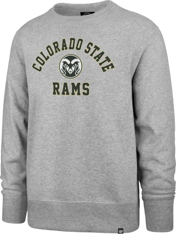 ‘47 Men's Colorado State Rams Grey Headline Crew Pullover Sweatshirt