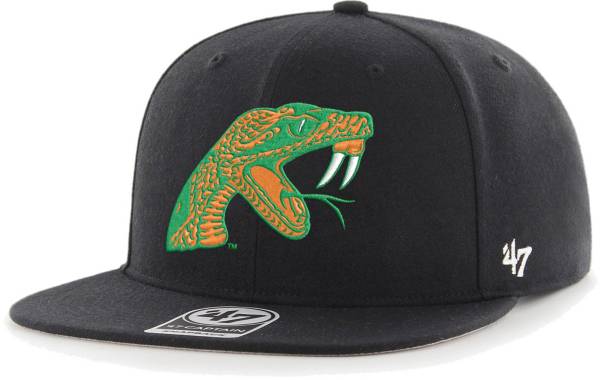 ‘47 Men's Florida A&M Rattlers Black No Shot Captain Adjustable Hat