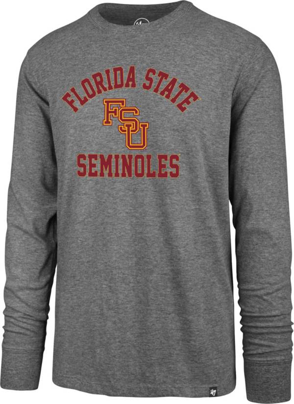 ‘47 Men's Florida State Seminoles Grey Super Rival Long Sleeve T-Shirt