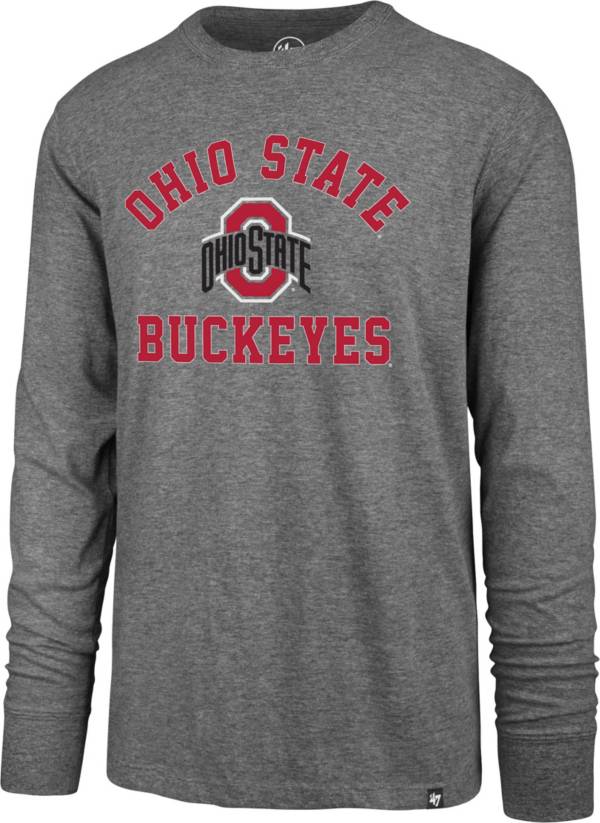 ‘47 Men's Ohio State Buckeyes Grey Super Rival Long Sleeve T-Shirt