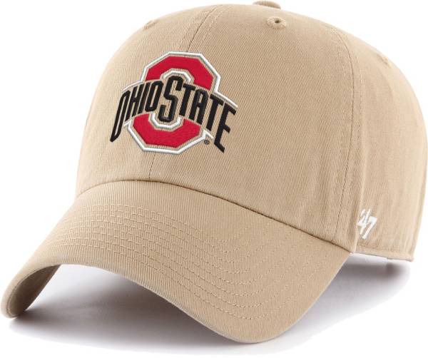 ‘47 Men's Ohio State Buckeyes Khaki Clean Up Adjustable Hat