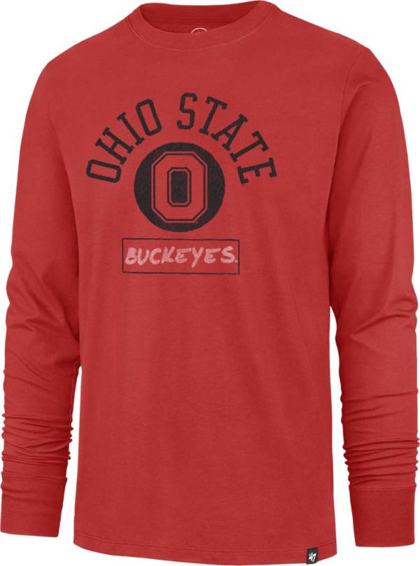 ‘47 Men's Ohio State Buckeyes Scarlet Long Sleeve T-Shirt