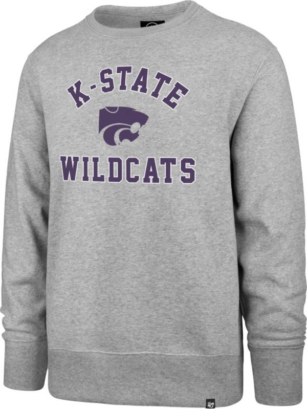 ‘47 Men's Kansas State Wildcats Grey Headline Crew Pullover Sweatshirt