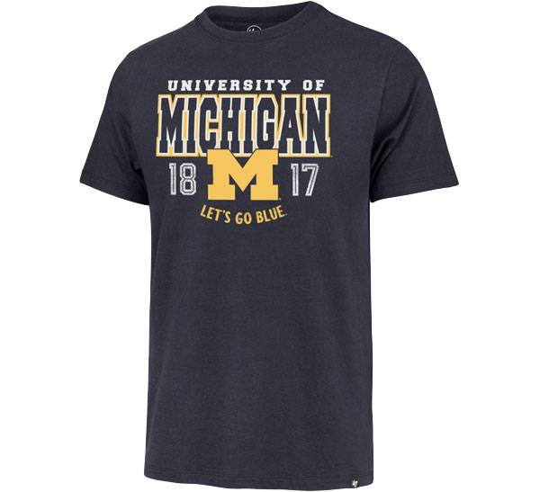 ‘47 Men's Michigan Wolverines Blue T-Shirt