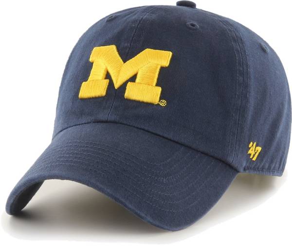 ‘47 Men's Michigan Wolverines Blue Clean Up Adjustable Hat product image