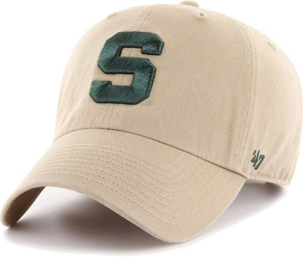 ‘47 Men's Michigan State Spartans Khaki Clean Up Adjustable Hat
