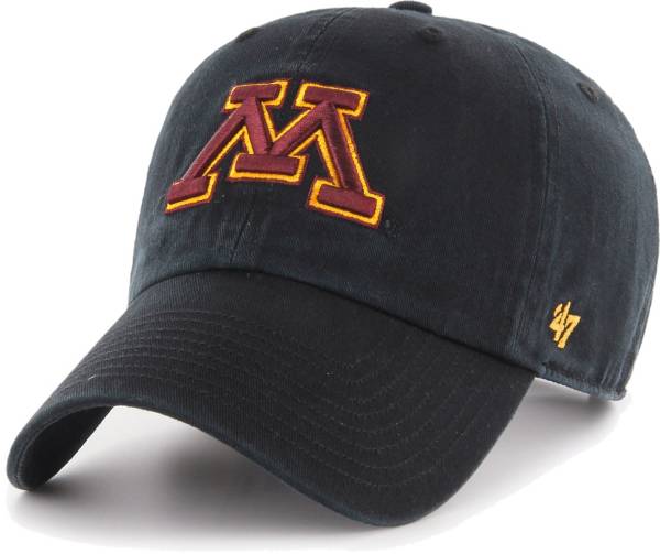 ‘47 Men's Minnesota Golden Gophers Black Clean Up Adjustable Hat