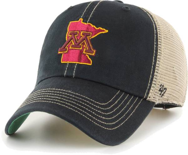 ‘47 Men's Minnesota Golden Gophers Black Trawler Clean Up Adjustable Hat