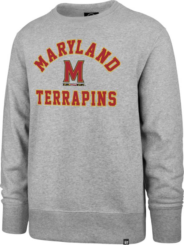 ‘47 Men's Maryland Terrapins Grey Headline Crew Pullover Sweatshirt