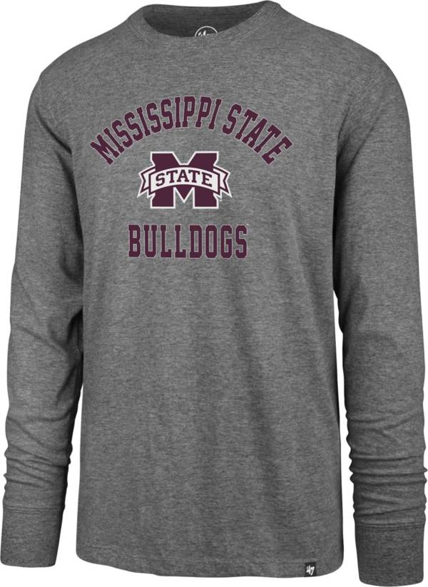 ‘47 Men's Mississippi State Bulldogs Grey Super Rival Long Sleeve T-Shirt product image