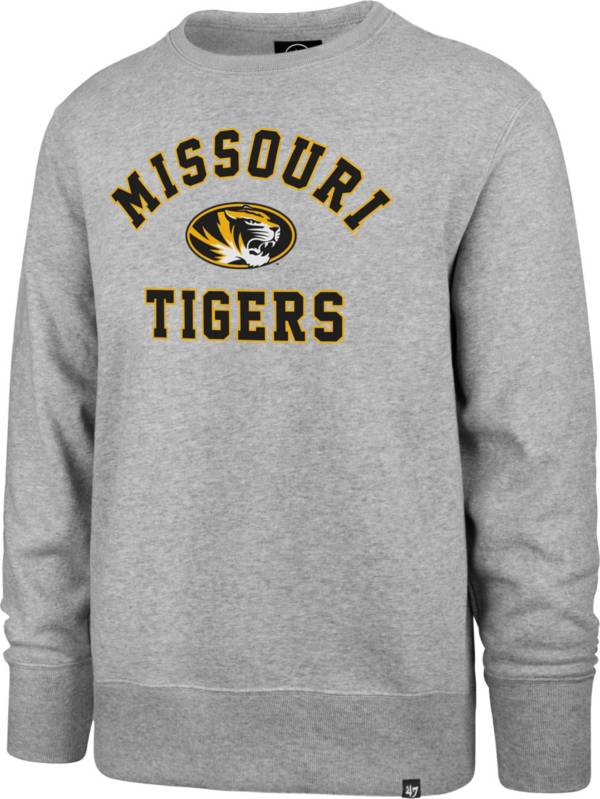 ‘47 Men's Missouri Tigers Grey Headline Crew Pullover Sweatshirt