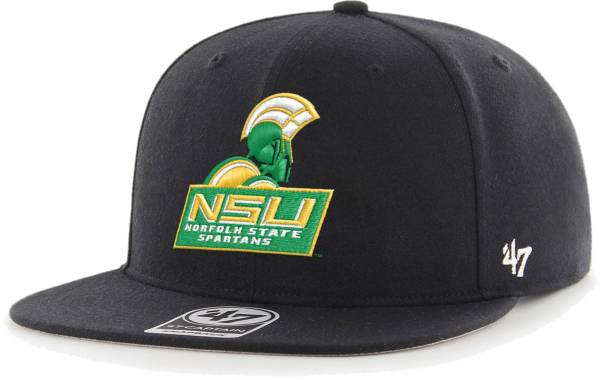 ‘47 Men's Norfolk State Spartans Black No Shot Captain Adjustable Hat