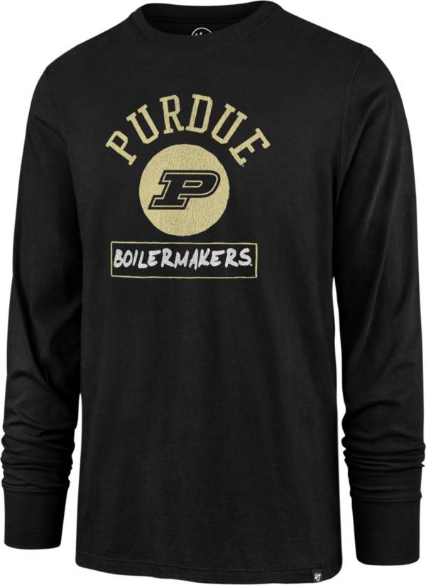 ‘47 Men's Purdue Boilermakers Black Super Rival Long Sleeve T-Shirt