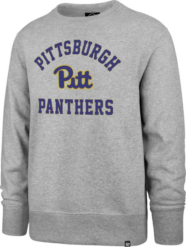 ‘47 Men's Pitt Panthers Grey Headline Crew Pullover Sweatshirt