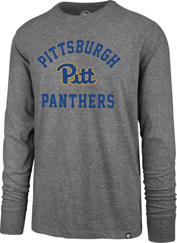 ‘47 Men's Pitt Panthers Grey Super Rival Long Sleeve T-Shirt