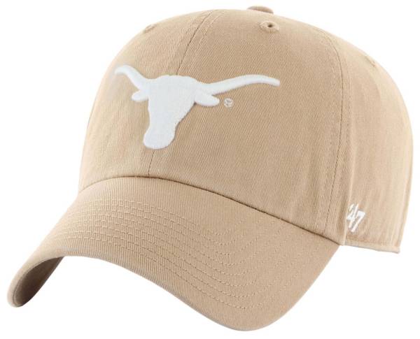 ‘47 Men's Texas Longhorns Khaki Clean Up Adjustable Hat