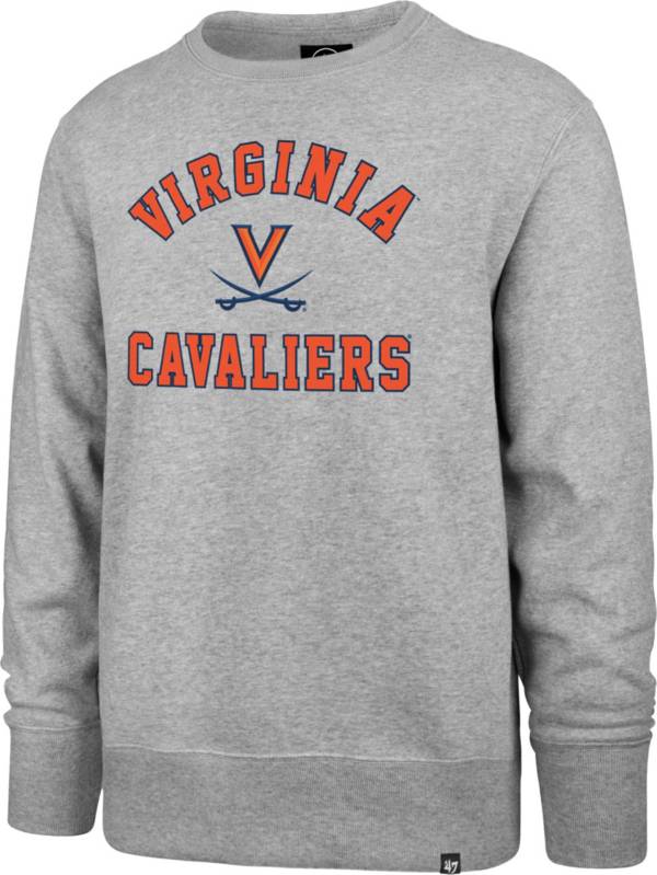 ‘47 Men's Virginia Cavaliers Grey Headline Crew Pullover Sweatshirt