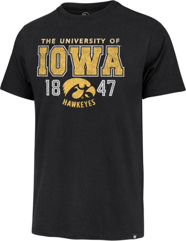 ‘47 Men's Iowa Hawkeyes Black T-Shirt