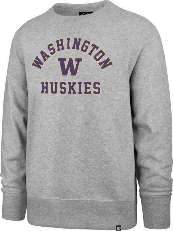 ‘47 Men's Washington Huskies Grey Headline Crew Pullover Sweatshirt