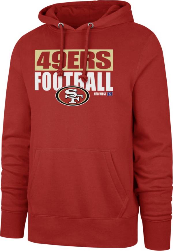 '47 Men's San Francisco 49ers Blockout Red Headline Hoodie