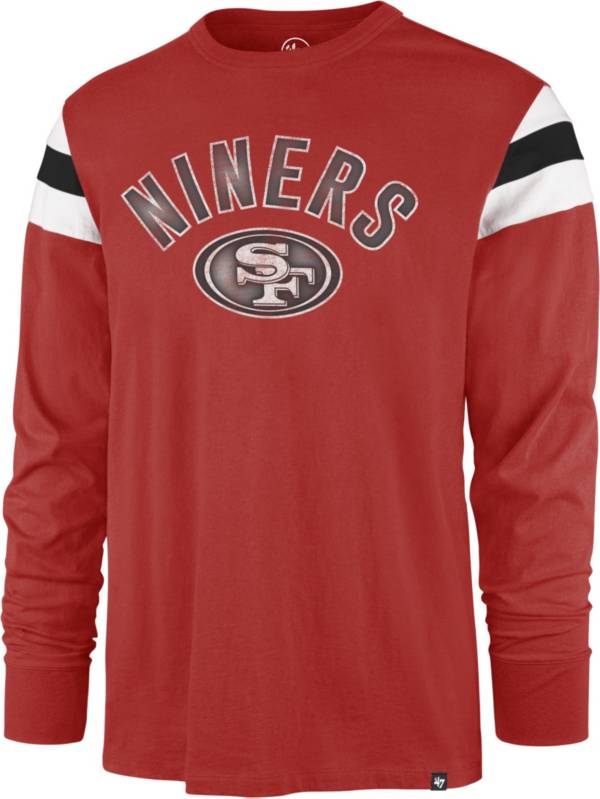 '47 Men's San Francisco 49ers Red Rooted Long Sleeve T-Shirt