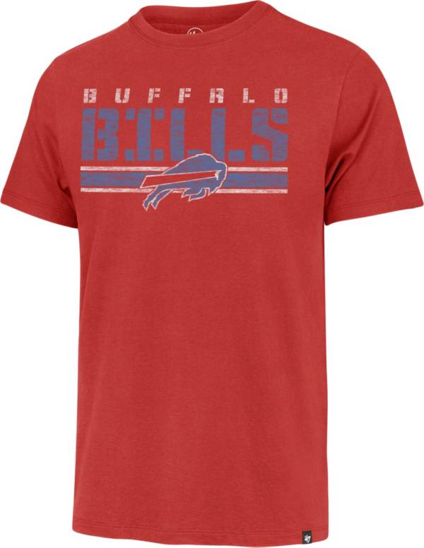 '47 Men's Buffalo Bills Red Stripe Franklin T-Shirt