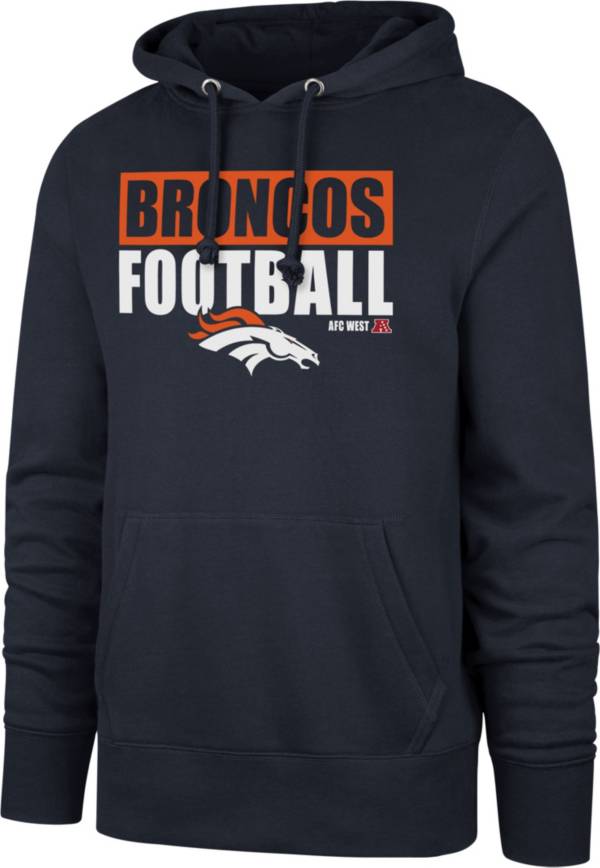 '47 Men's Denver Broncos Blockout Navy Headline Hoodie