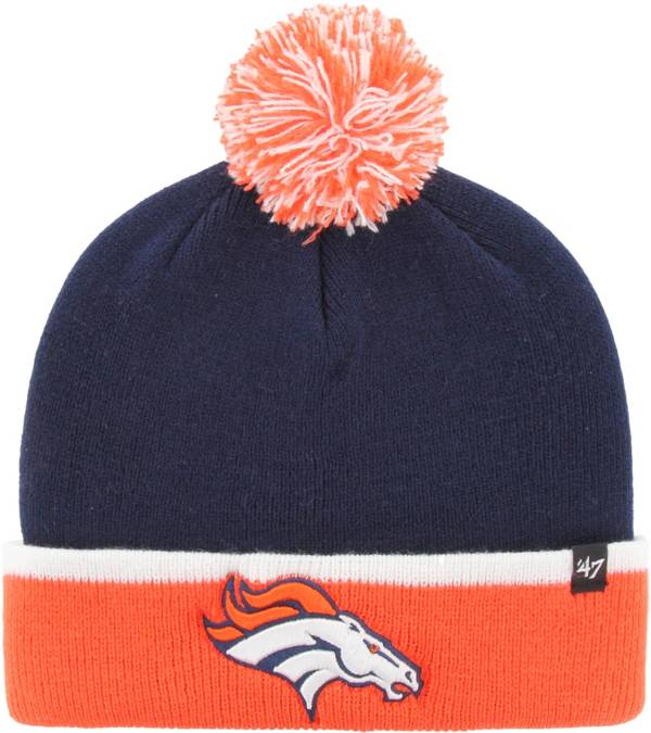 ‘47 Men's Denver Broncos Baraka Navy Cuffed Pom Knit