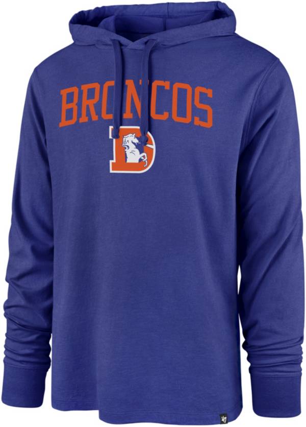 ‘47 Men's Denver Broncos Club Legacy Royal Hooded Long Sleeve T-Shirt