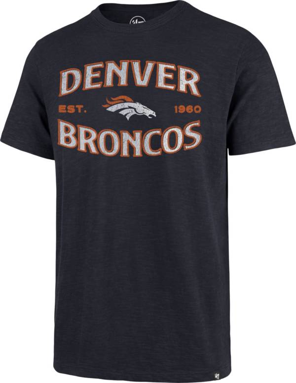 '47 Men's Denver Broncos Navy Offset Scrum T-Shirt