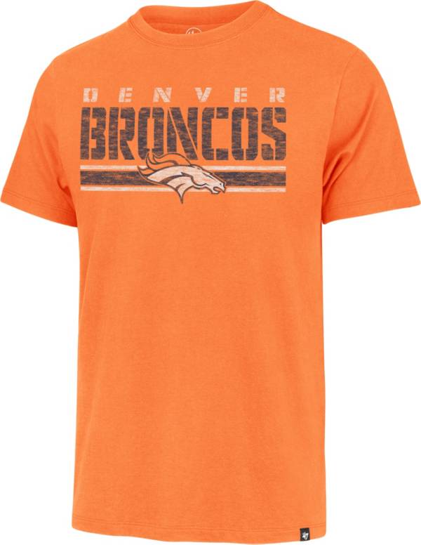 '47 Men's Denver Broncos Orange Franklin Stripe T-Shirt