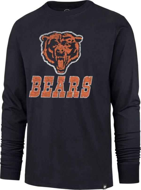 '47 Men's Chicago Bears Replay Franklin Legacy Navy Long Sleeve T-Shirt product image