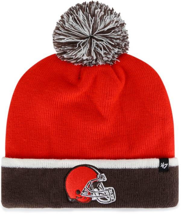 ‘47 Men's Cleveland Browns Baraka Thunder Cuffed Pom Knit