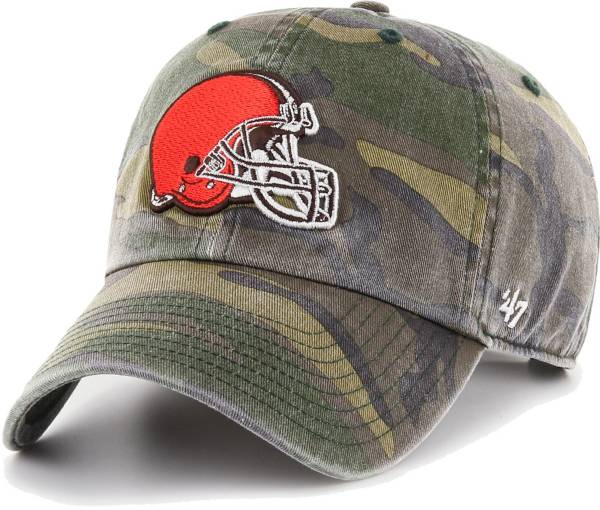 '47 Men's Cleveland Browns Camo Adjustable Clean Up Hat