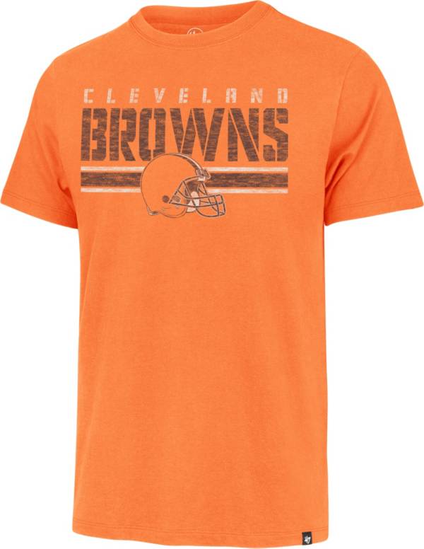 '47 Men's Cleveland Browns Orange Franklin Stripe T-Shirt