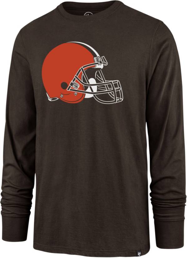 '47 Men's Cleveland Browns Logo Rival Brown Long Sleeve T-Shirt