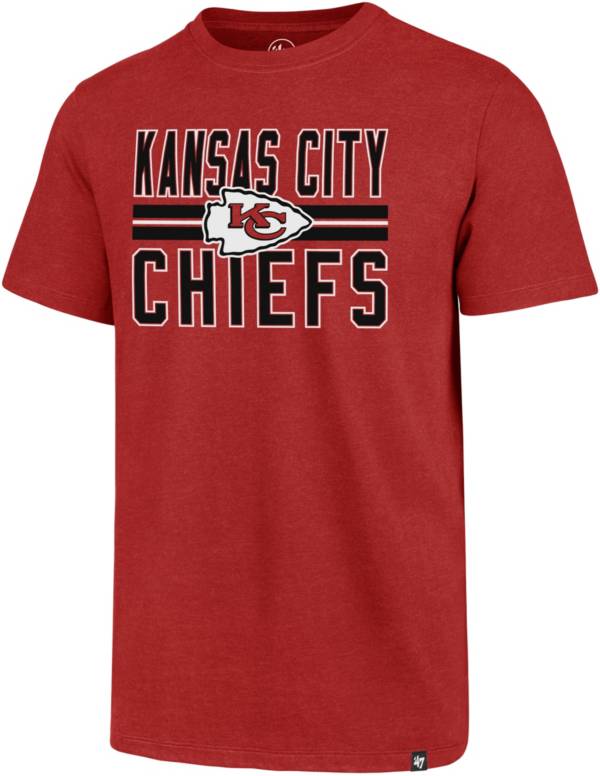 '47 Men's Kansas City Chiefs Red Block Stripe T-Shirt